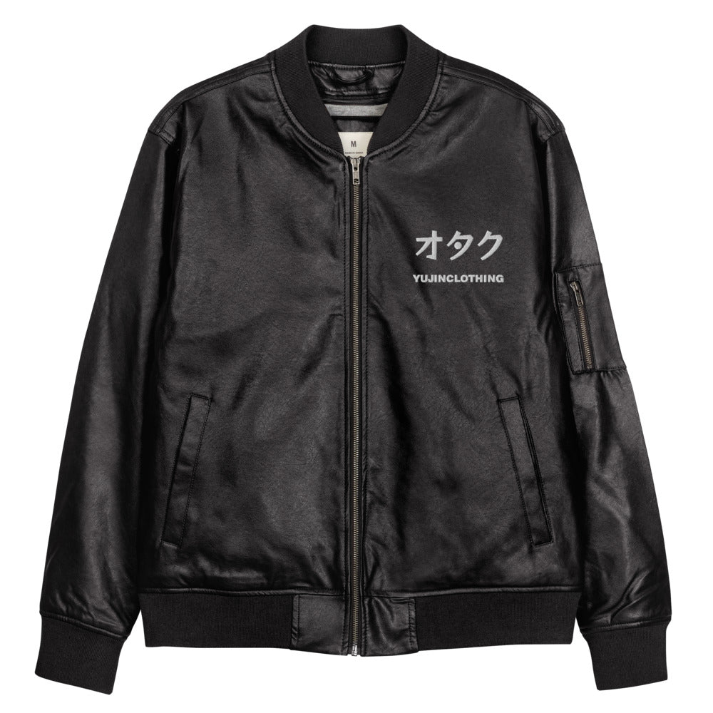 Otaku Leather Jacket Yūjin Japanese Anime Streetwear Clothing