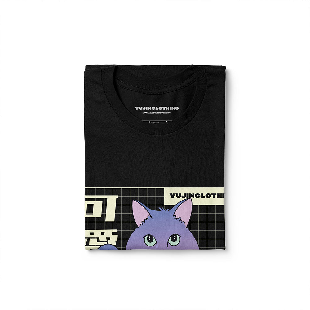 Vaporwave Cat T-Shirt | Yūjin Japanese Anime Streetwear Clothing