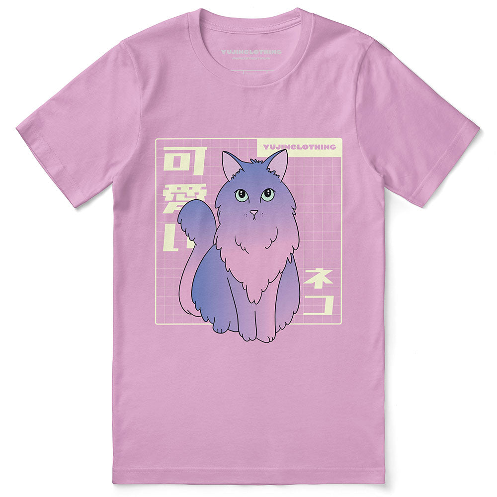 Vaporwave Cat T-Shirt | Yūjin Japanese Anime Streetwear Clothing