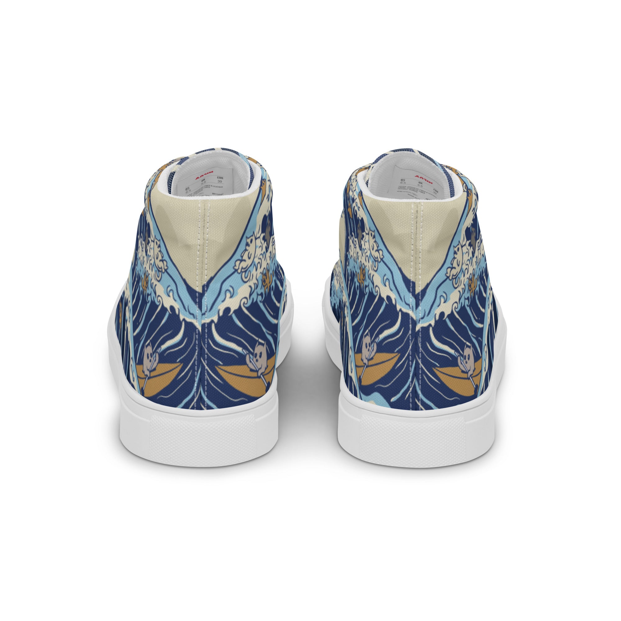 Japanese Cat Waves Shoes | Yūjin Japanese Anime Streetwear Clothing