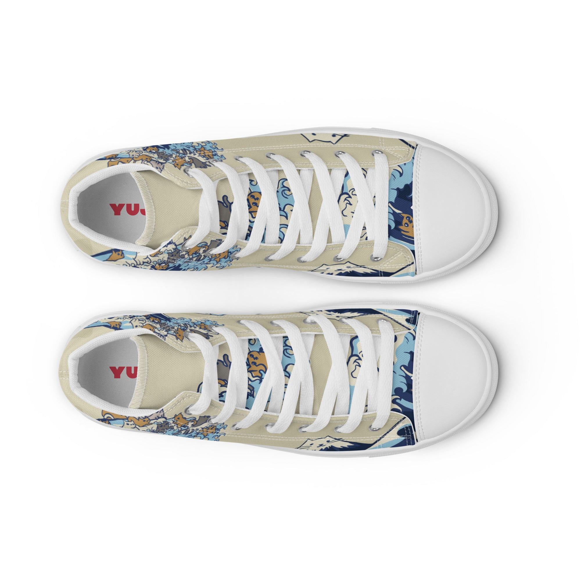 Japanese Cat Waves Shoes | Yūjin Japanese Anime Streetwear Clothing
