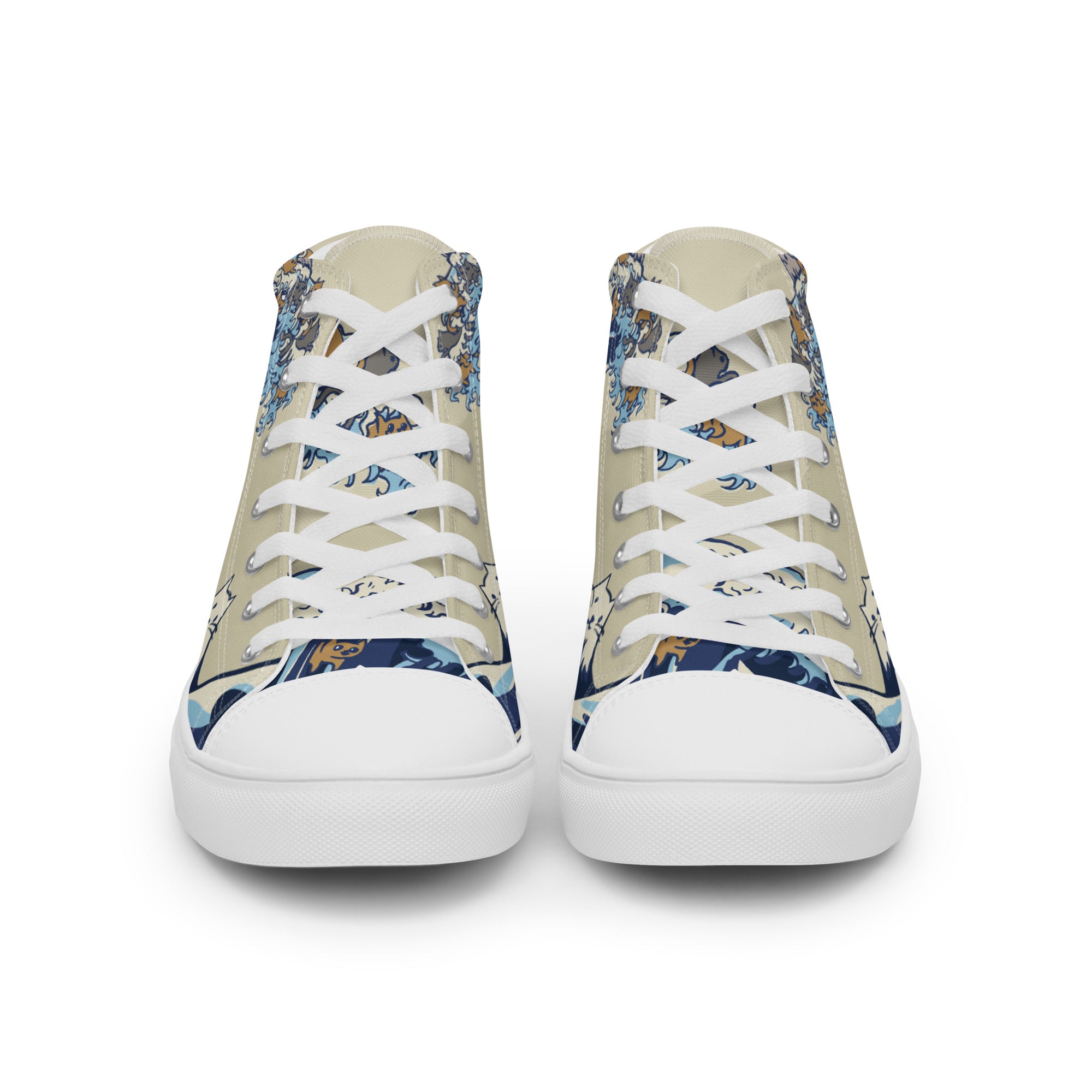 Japanese Cat Waves Shoes | Yūjin Japanese Anime Streetwear Clothing