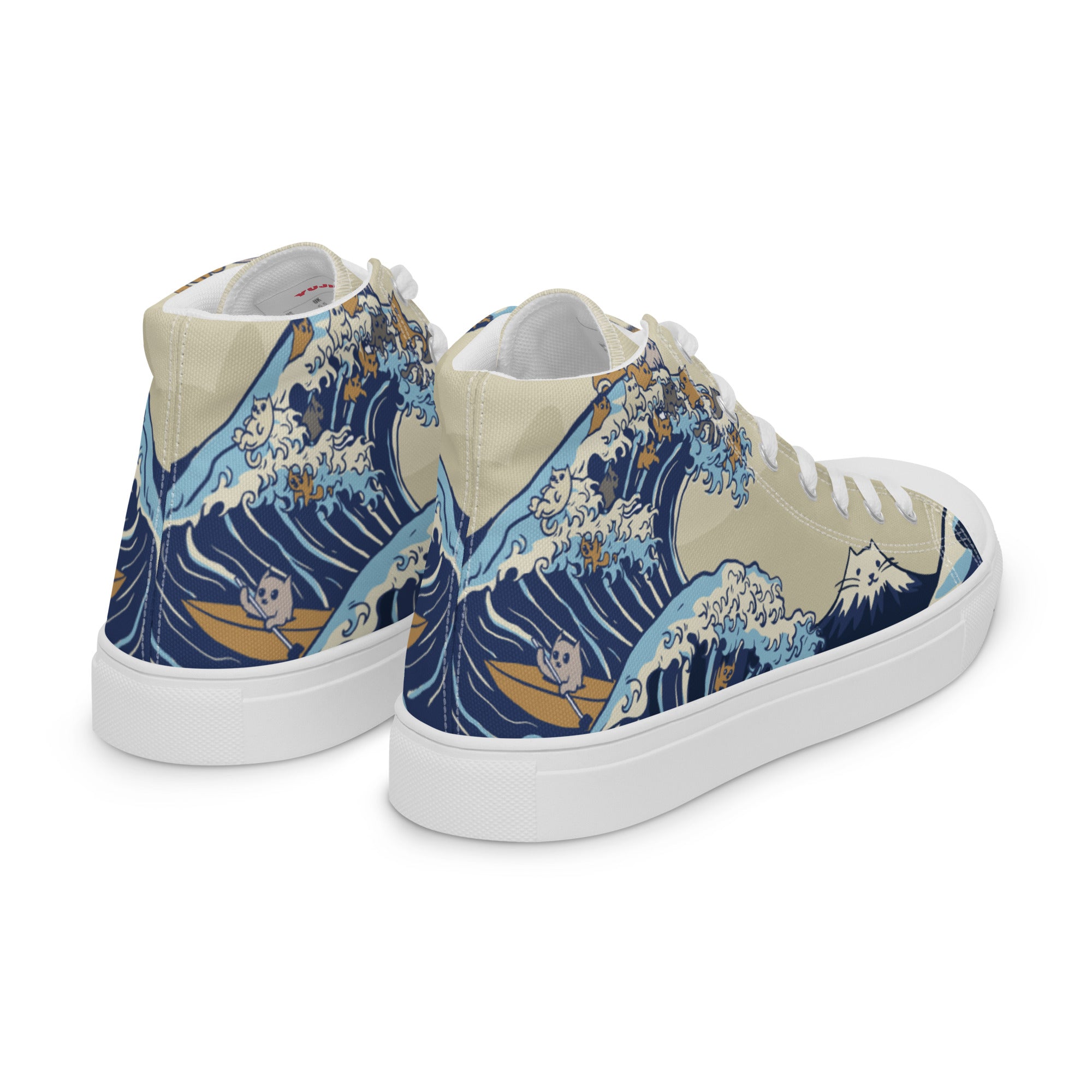 Japanese Cat Waves Shoes | Yūjin Japanese Anime Streetwear Clothing