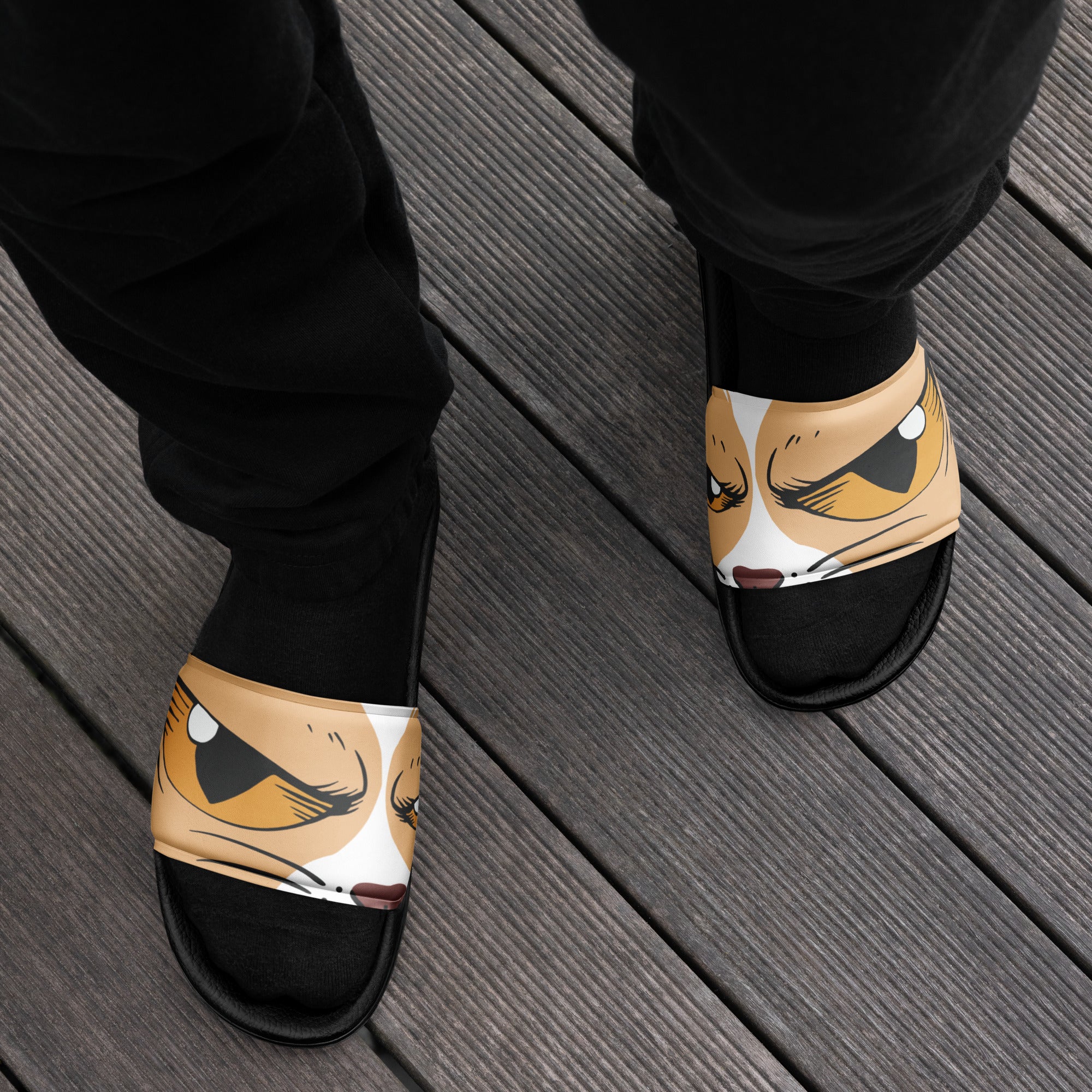 Scary Cat Eyes Slides | Yūjin Japanese Anime Streetwear Clothing
