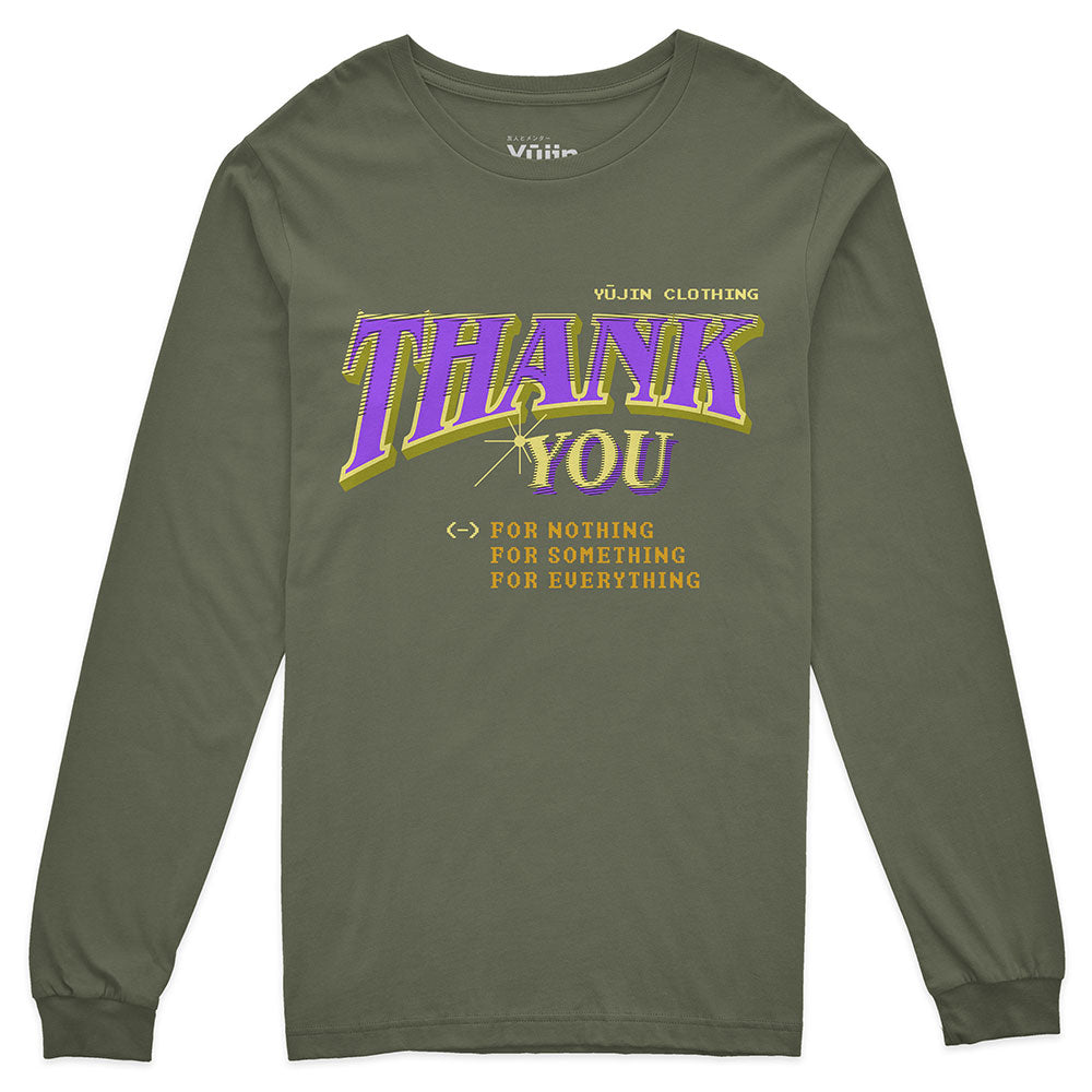 Thank You Long Sleeve T-Shirt | Yūjin Japanese Anime Streetwear