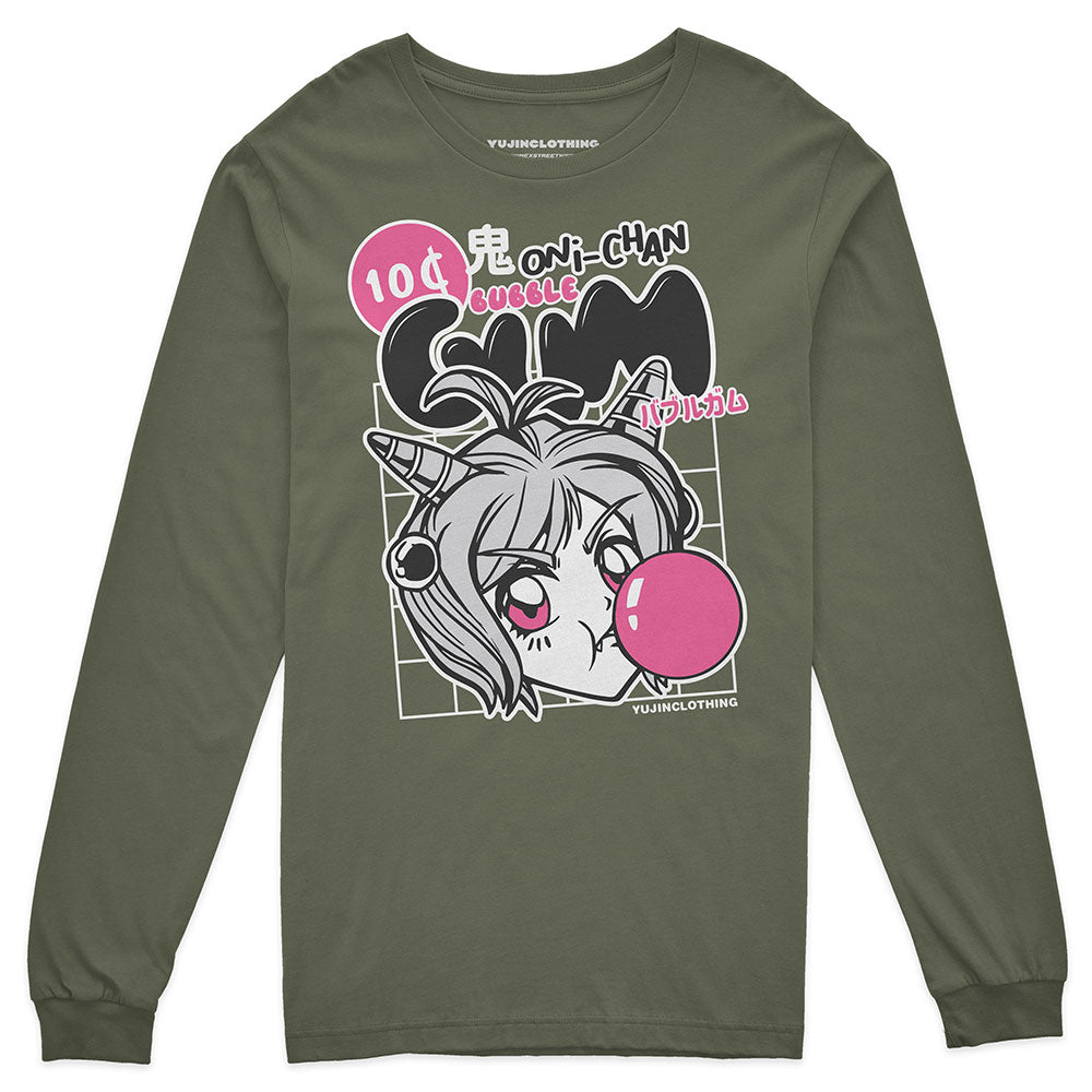 Oni-Chan Bubble Long Sleeve T-Shirt | Yūjin Japanese Anime Streetwear Clothing