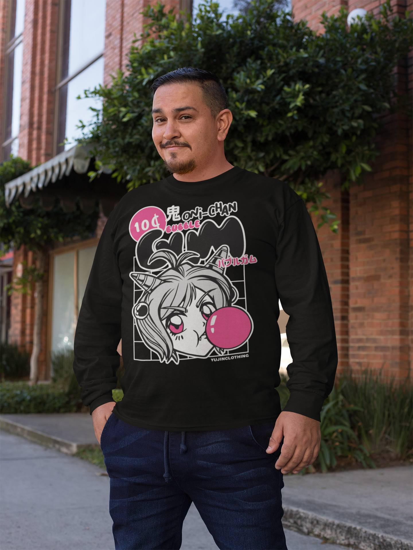 Oni-Chan Bubble Long Sleeve T-Shirt | Yūjin Japanese Anime Streetwear Clothing