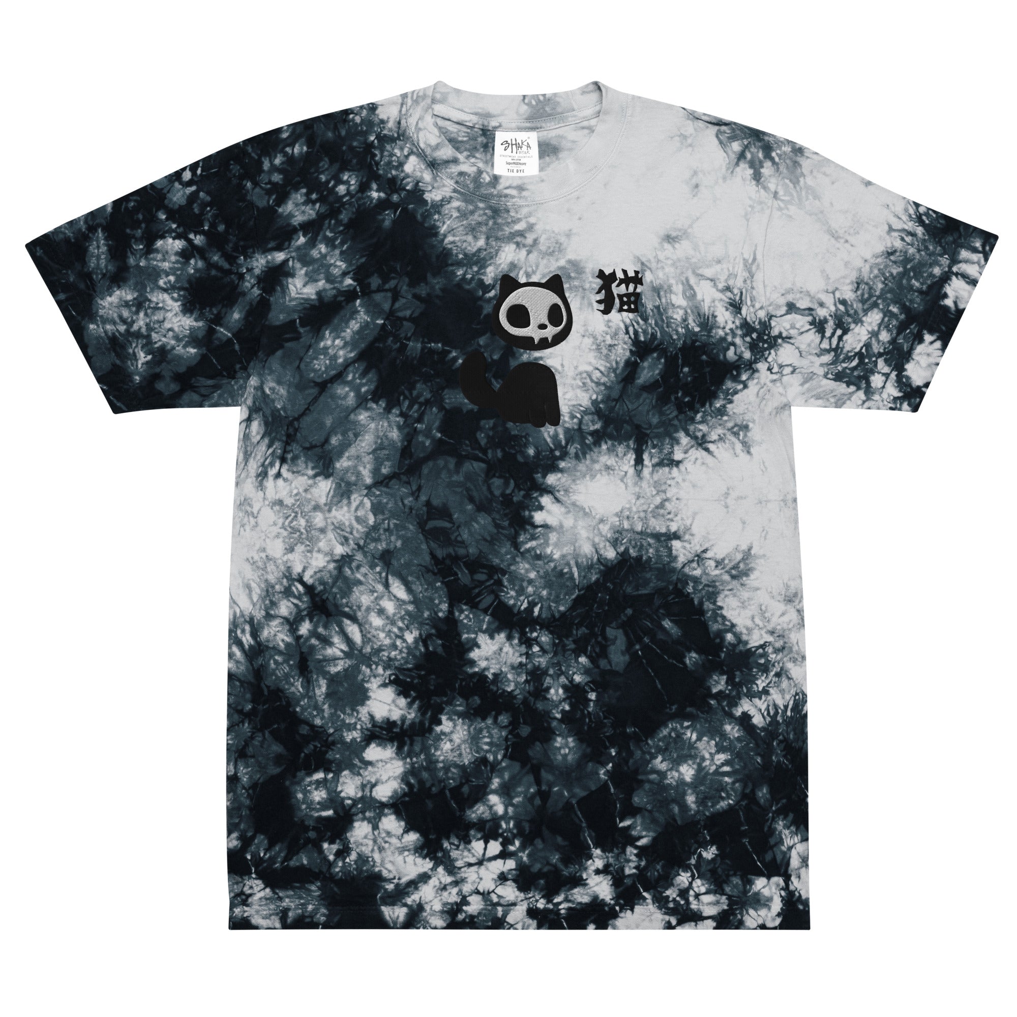 Skull Cat Tie-Dye T-Shirt | Yūjin Japanese Anime Streetwear Clothing