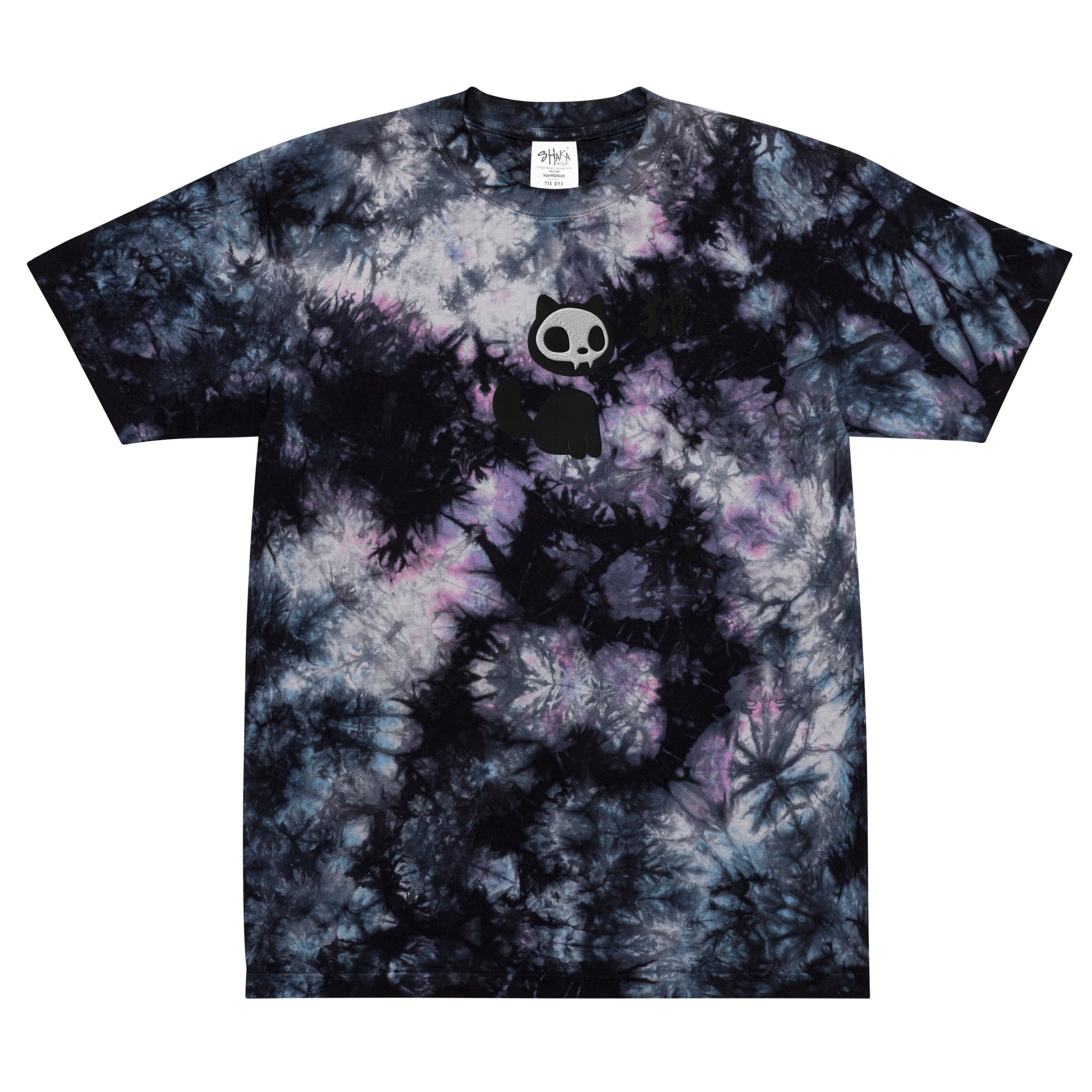 Skull Cat Tie-Dye T-Shirt | Yūjin Japanese Anime Streetwear Clothing