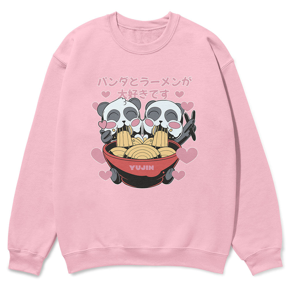 Cute Ramen Pandas Sweatshirt  | Yūjin Japanese Anime Streetwear Clothing