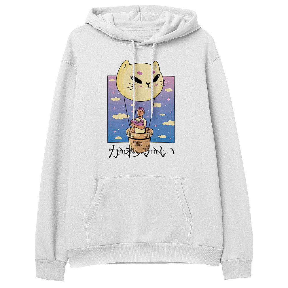 Sweat à capuche chat moelleux Yūjin Japonais Anime Streetwear