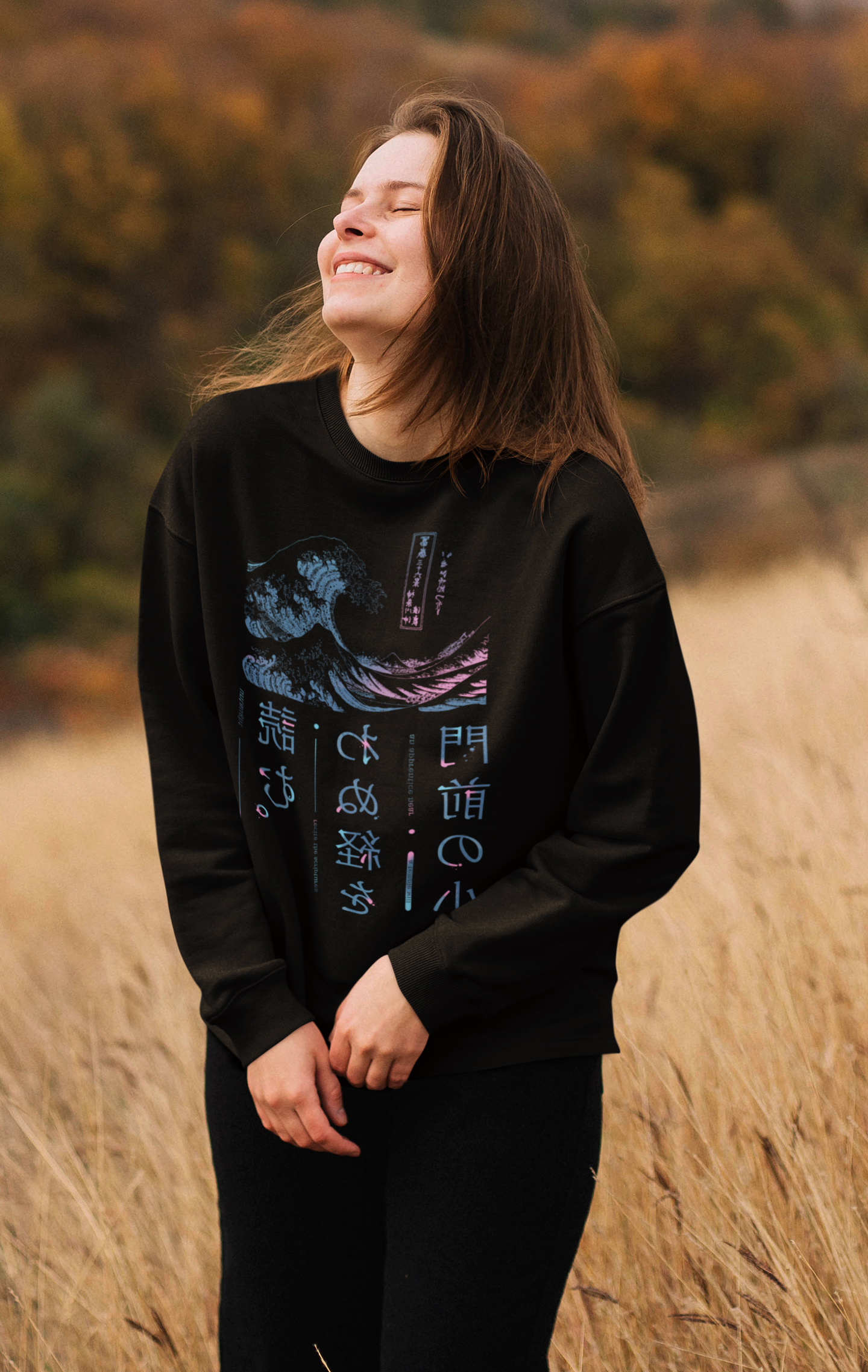Night Waves Sweatshirt | Yūjin Japanese Anime Streetwear Clothing