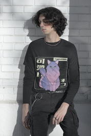Vaporwave Cat T-Shirt | Yūjin Japanese Anime Streetwear Clothing