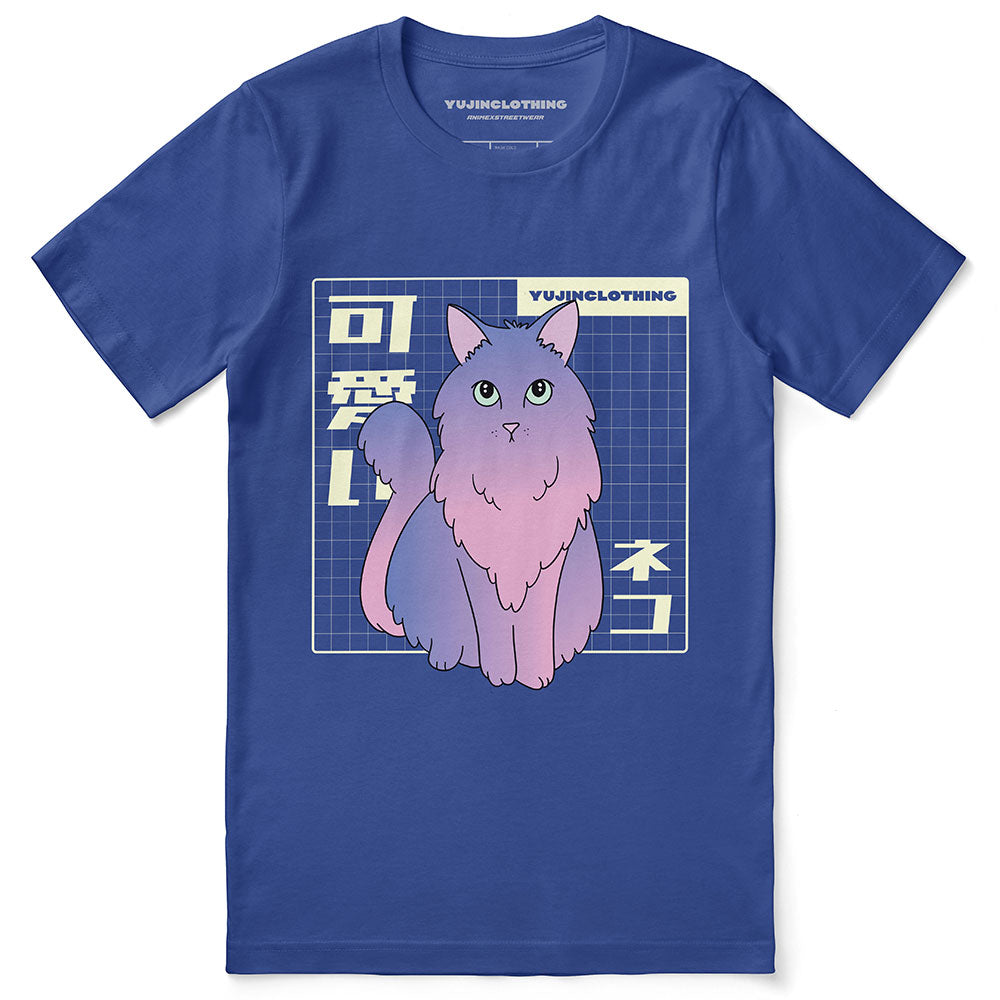 Vaporwave Cat T-Shirt | Yūjin Japanese Anime Streetwear Clothing