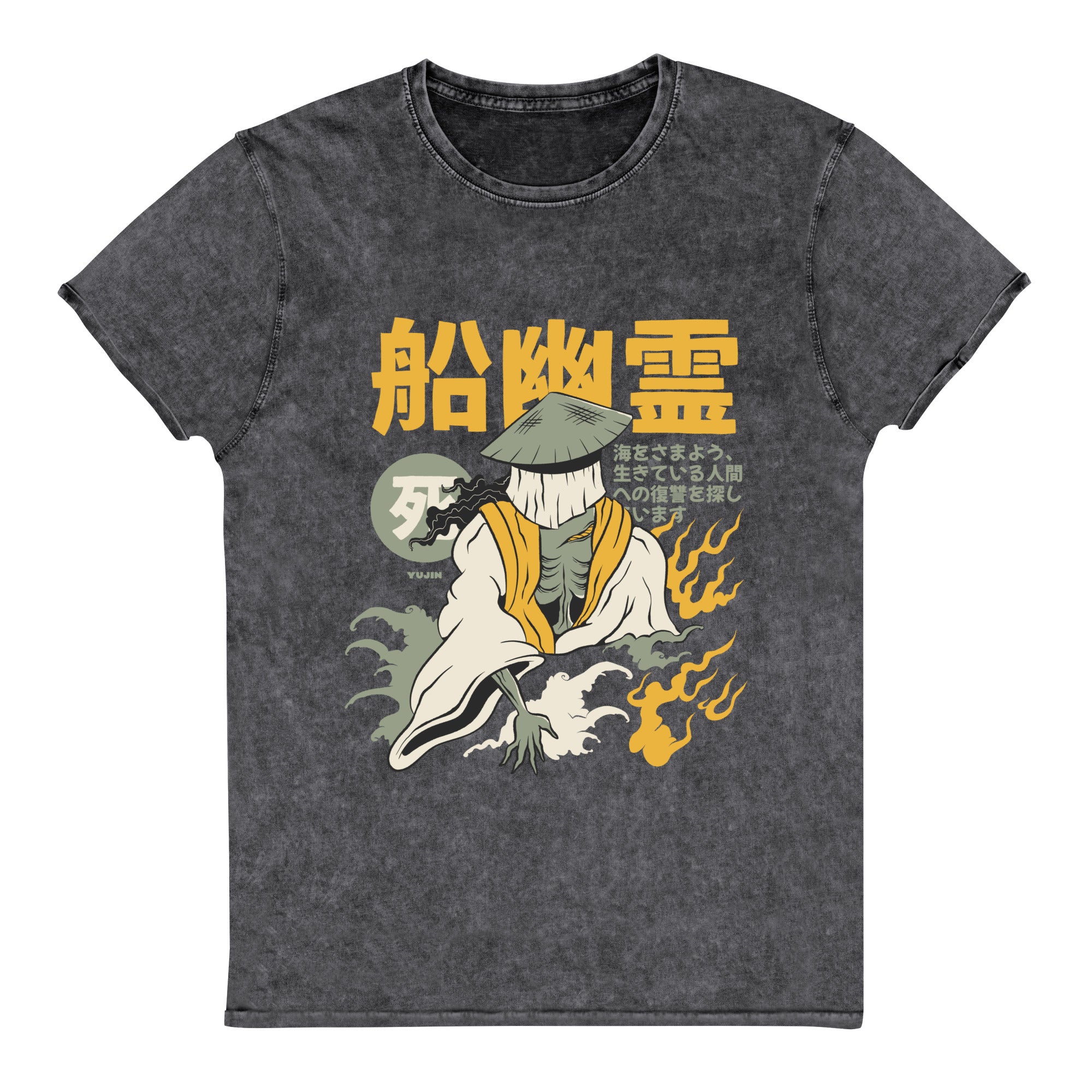 Yūrei Ghost Denim T-Shirt | Yūjin Japanese Anime Streetwear Clothing