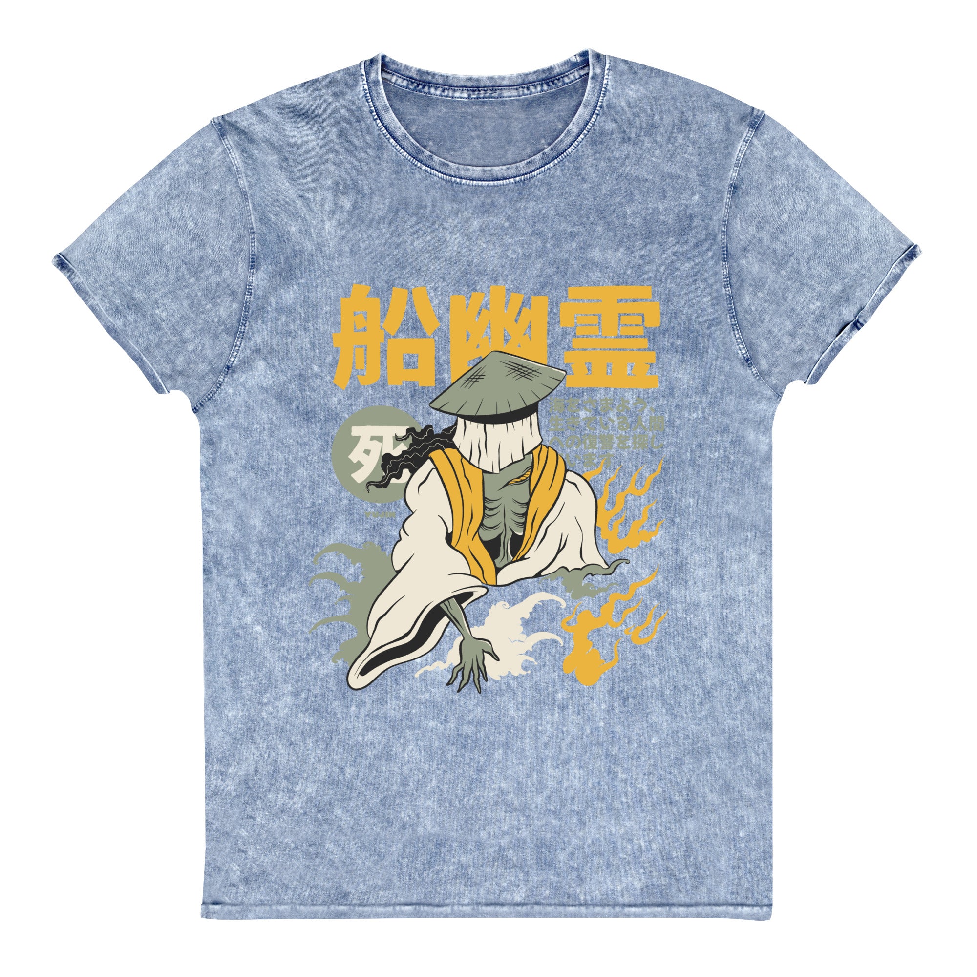 Yūrei Ghost Denim T-Shirt | Yūjin Japanese Anime Streetwear Clothing