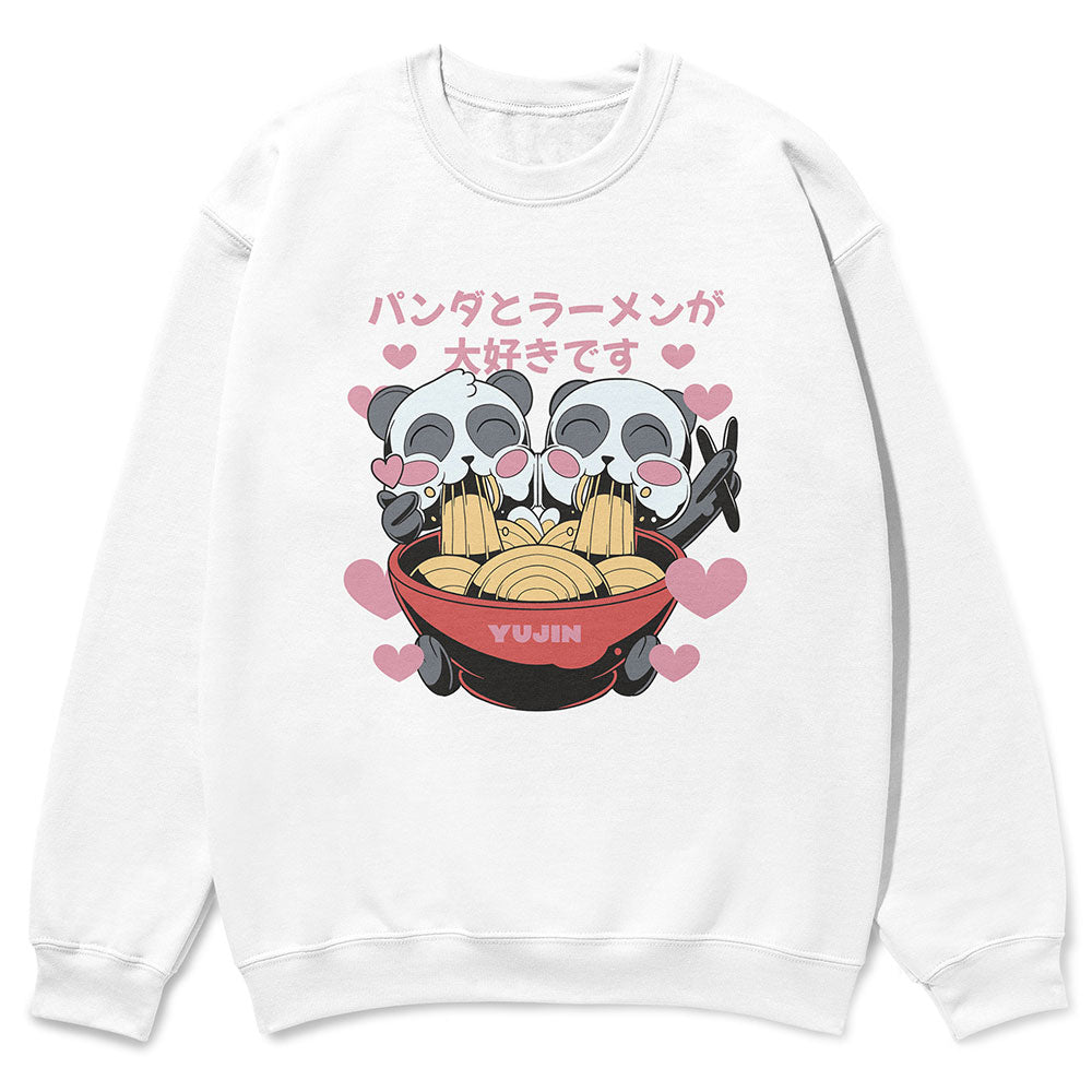 Cute Ramen Pandas Sweatshirt  | Yūjin Japanese Anime Streetwear Clothing