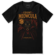 Count Meowcula Cat T-Shirt - Black flat lay