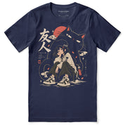 Brighter Days Cat T-Shirt in Navy - front flat lay