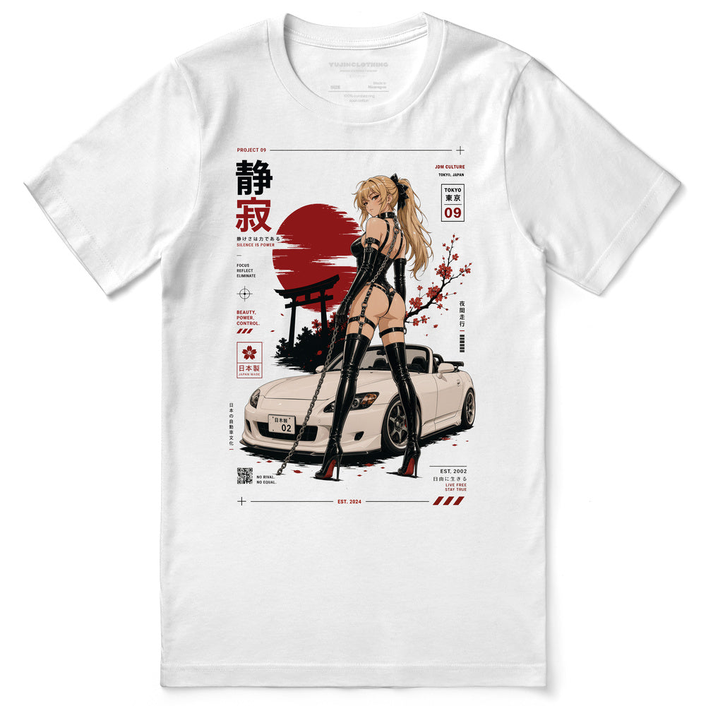 Self Control Car T-Shirt - White flat lay