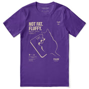 Fluffy Cat T-Shirt — Team Purple Flat Lay