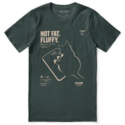 Fluffy Cat T-Shirt — Forest Flat Lay