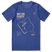 Fluffy Cat T-Shirt — True Royal Flat Lay