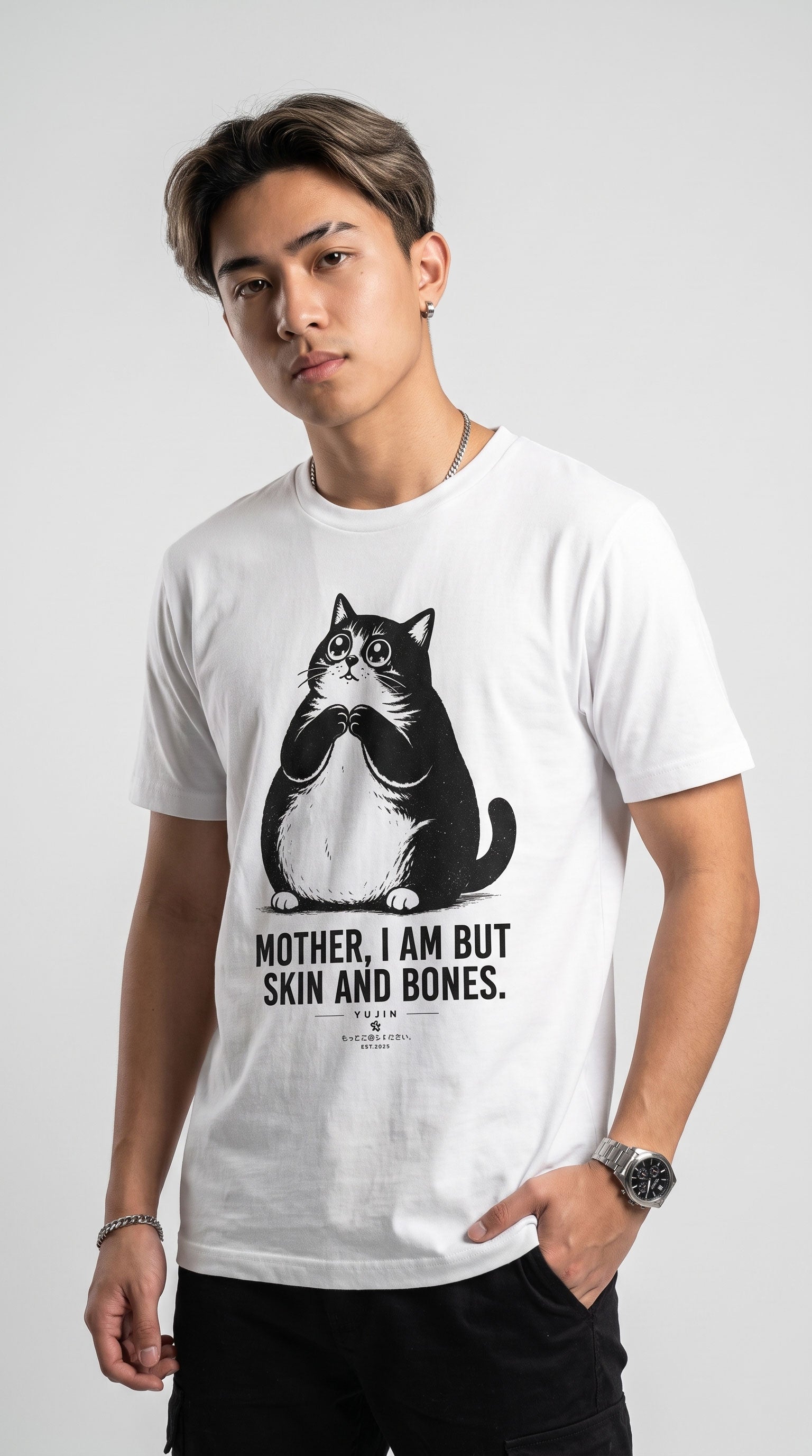 Skin and Bones Cat T-Shirt
