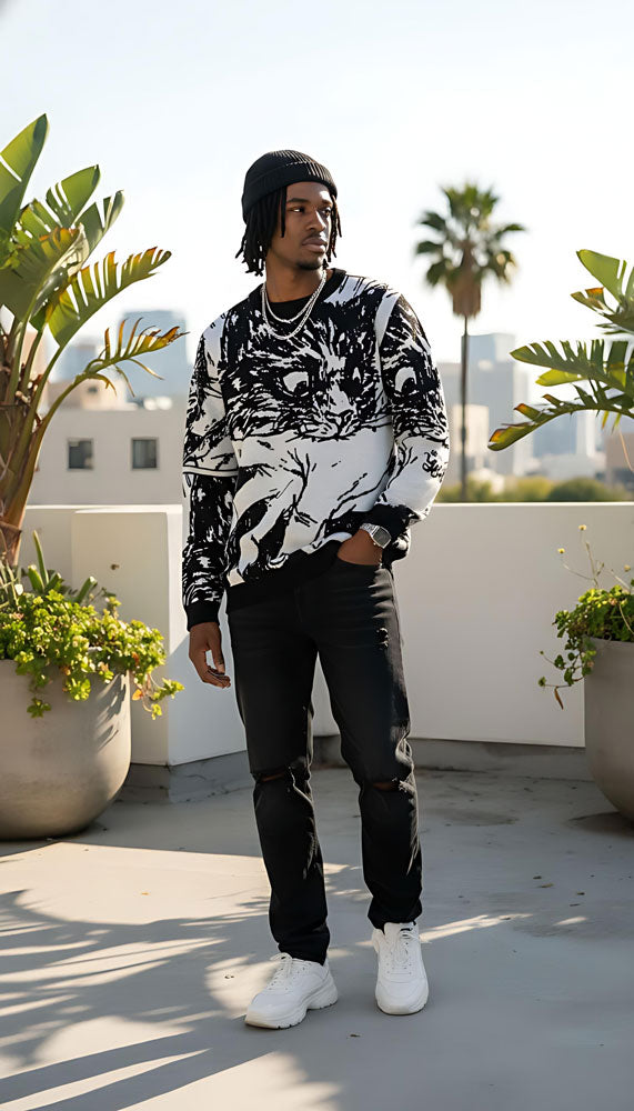 Sudden Attack Knitted Sweatshirt