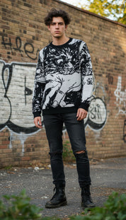 Sudden Attack Knitted Sweatshirt