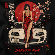Sakura Run Car T-Shirt