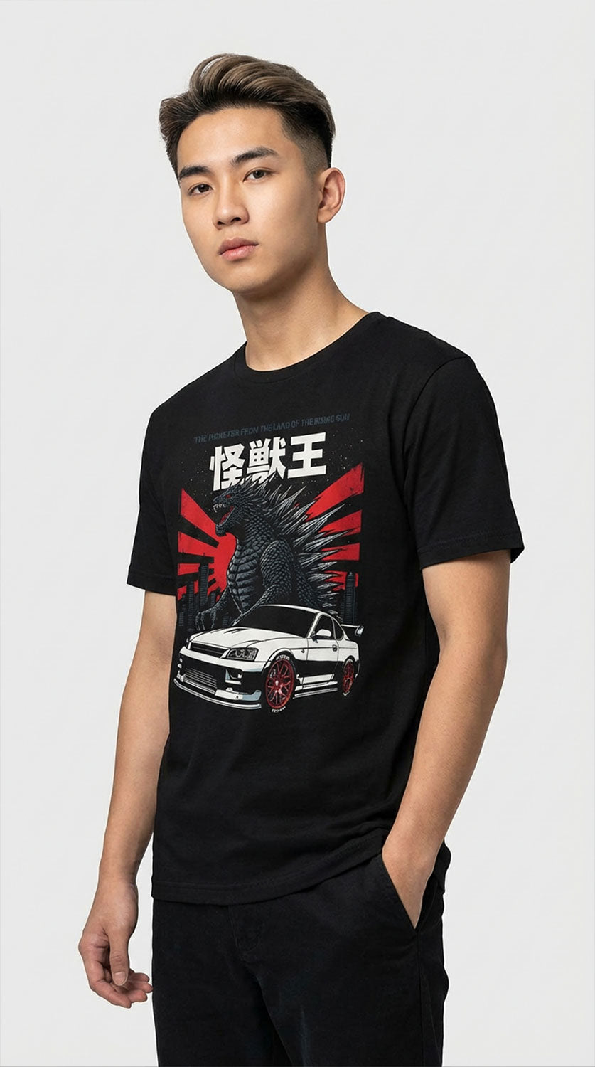 Rising Monster Car T-Shirt