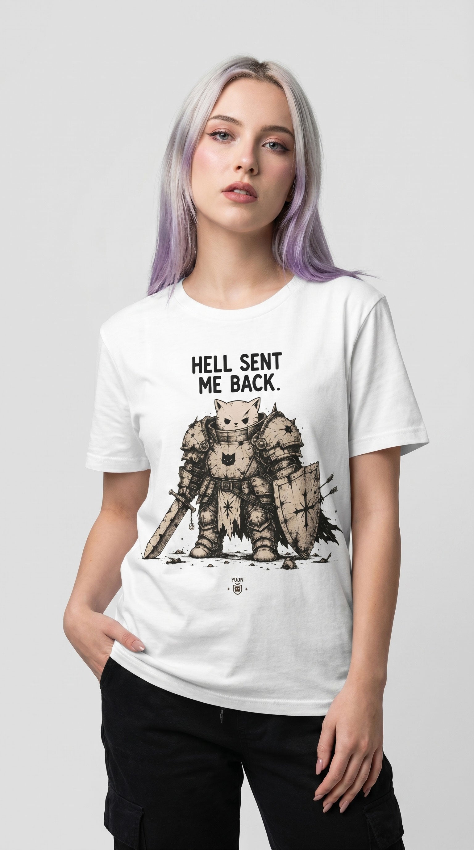 Hell Sent Me Back Cat T-Shirt