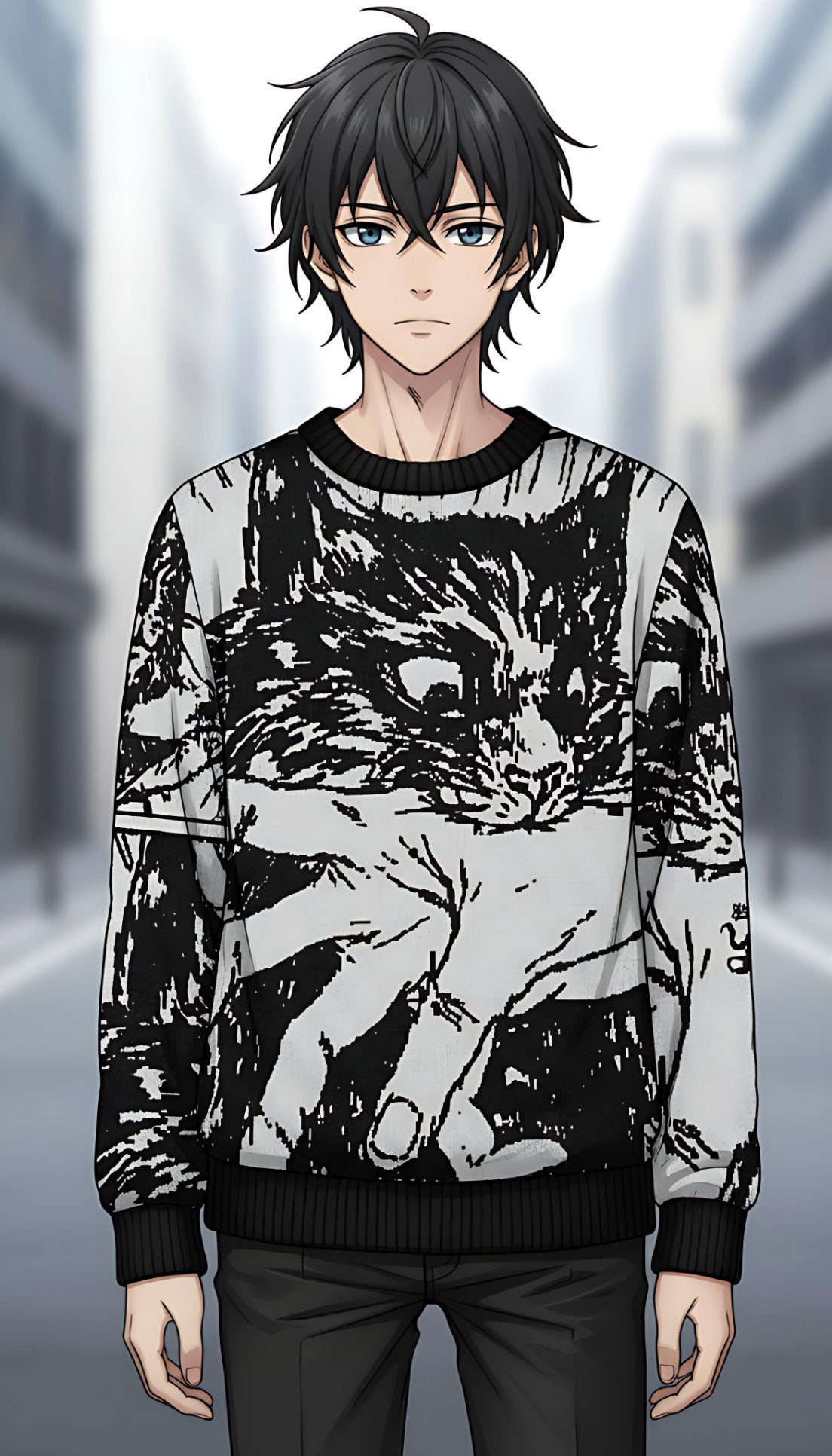 Sudden Attack Knitted Sweatshirt