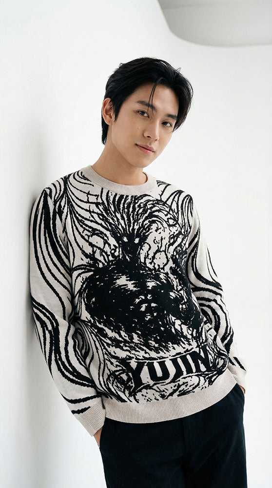 Madness Time Knitted Sweatshirt