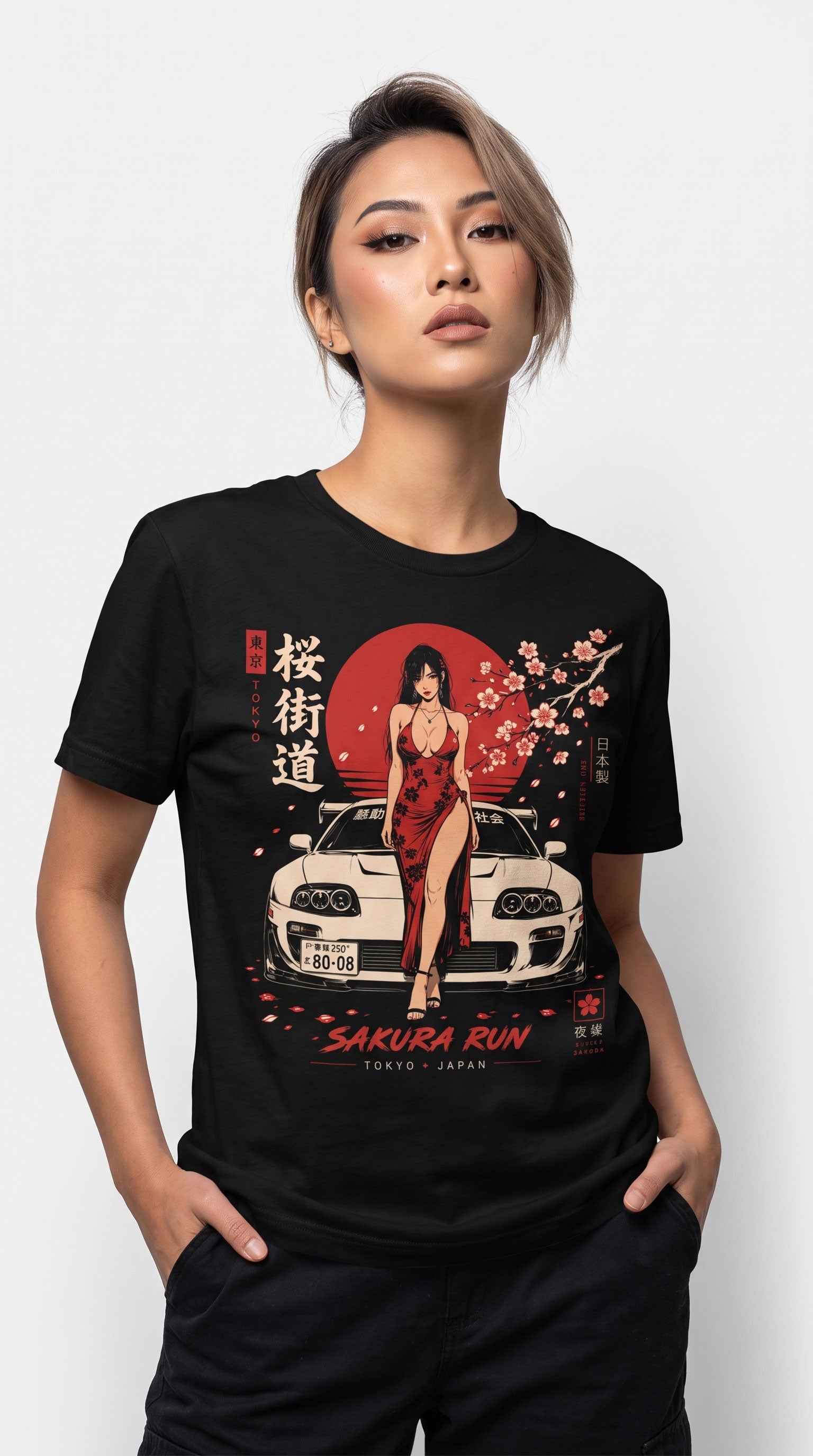 Sakura Run Car T-Shirt