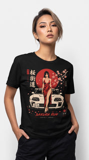 Sakura Run Car T-Shirt