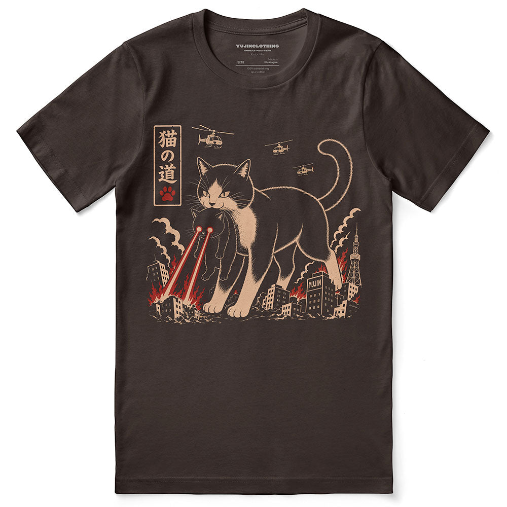 City Destruction Cat T-Shirt