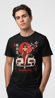 Sakura Run Car T-Shirt