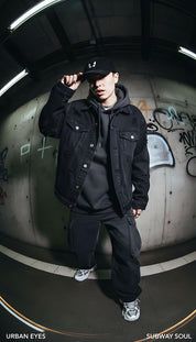 Chapeau en velours côtelé chat étonné