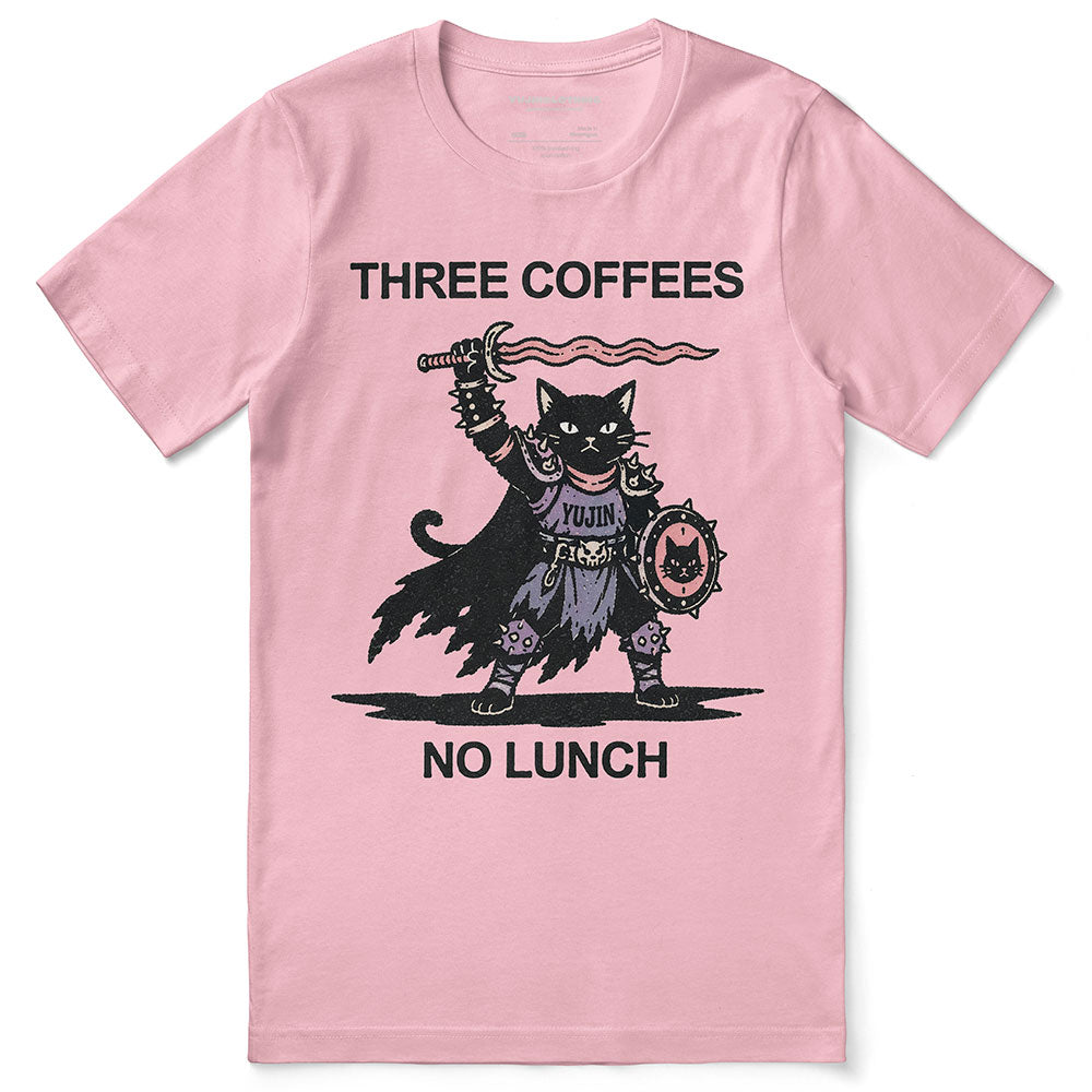 Three Coffees Cat T-Shirt
