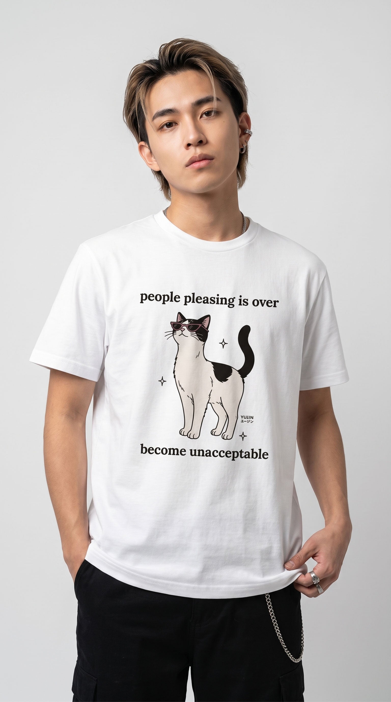 Stop Pleasing Cat T-Shirt