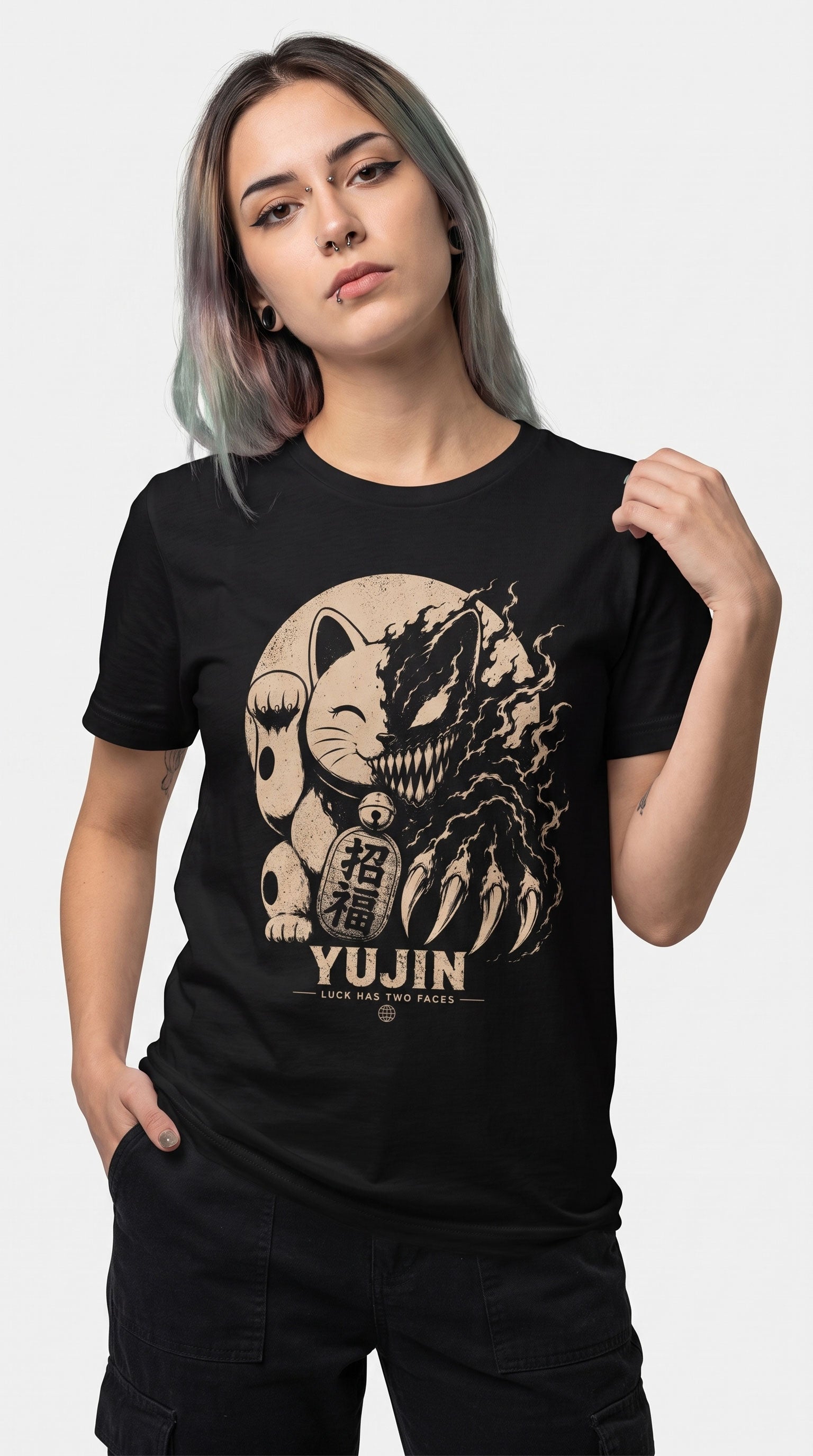 Two Faces Cat T-Shirt