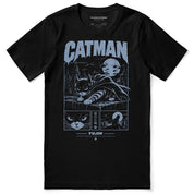 Blue Vigil Cat T-Shirt — Black Flat Lay