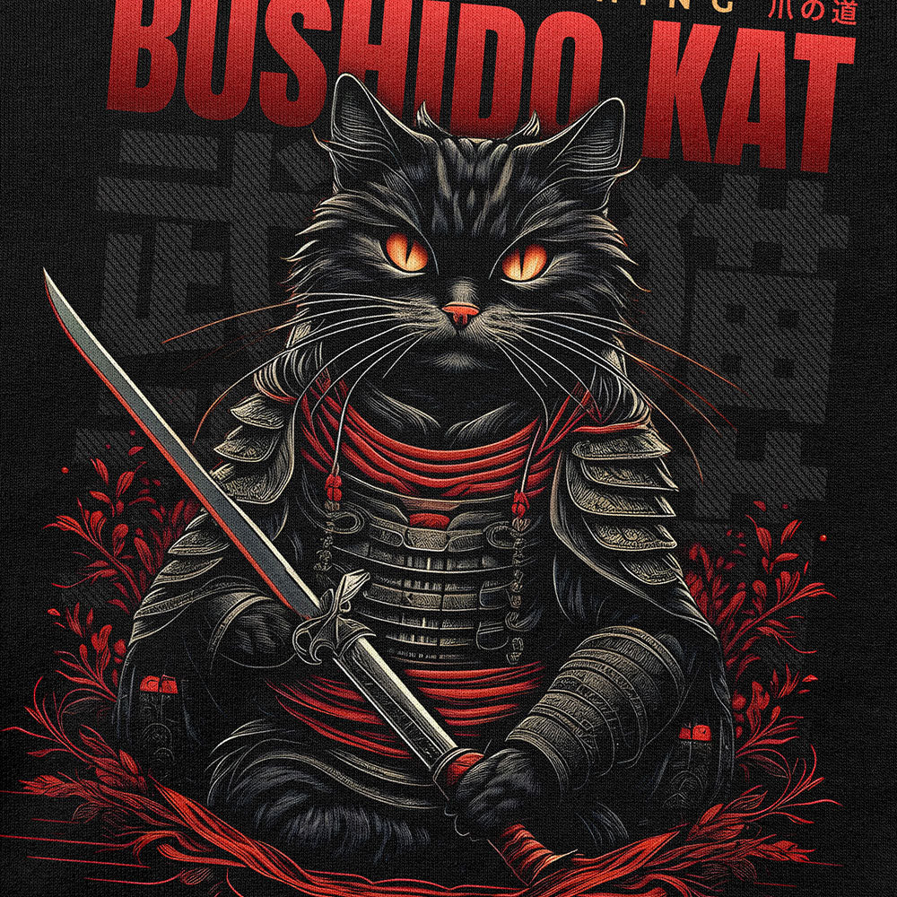 Bushido Cat Hoodie | Yūjin Japanese Anime Streetwear Clothing
