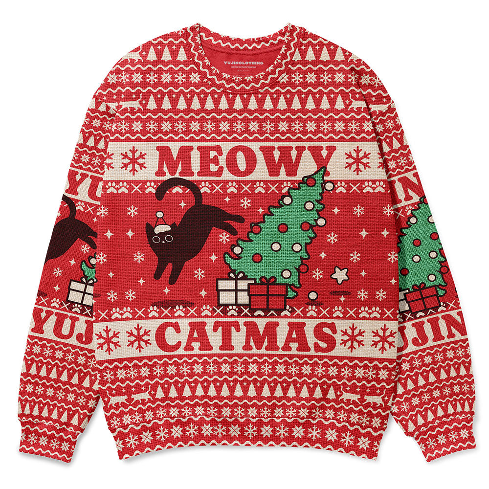 Meowy Christmas Ugly Sweatshirt