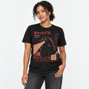 Hungry Rampage Cat T-Shirt — approved female lifestyle, black T-shirt