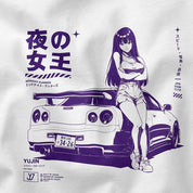 Midnight Queen Runners Car T-Shirt — Closeup