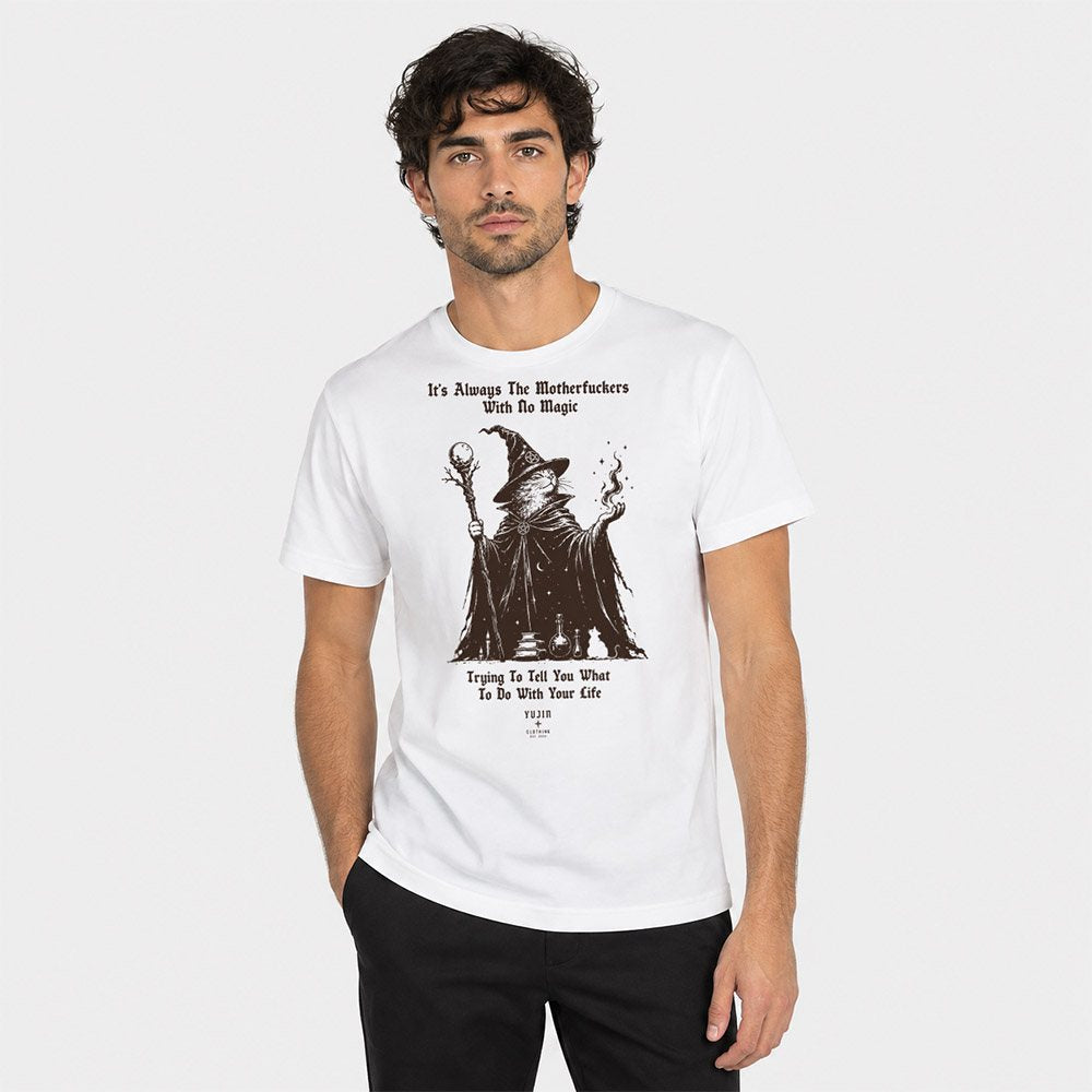 No Magic Cat T-Shirt — male Lifestyle