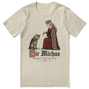 Sir Michus Cat T-Shirt flat lay in Soft Cream